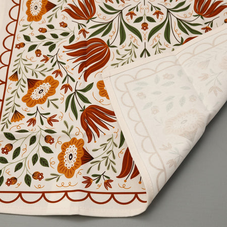 Folk Floral Table Runner 16 x 80"