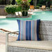 Outdoor Square Pillow / French Striped Navy