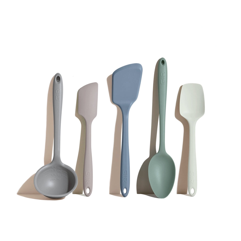Silicone 5pc Ultimate Kitchen Tool Set / Earth