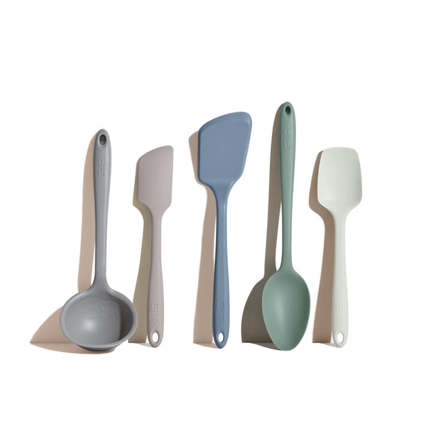 Silicone 5pc Ultimate Kitchen Tool Set / Earth