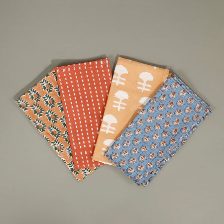 Gather Block Print Napkin 4pc Set