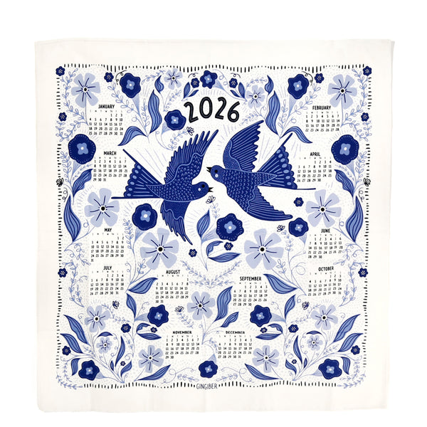 Gingiber Tea Towel / 2026 Calendar
