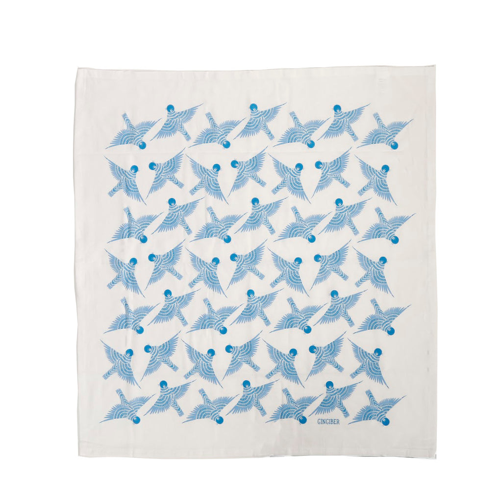 Gingiber Tea Towel / Bluebirds