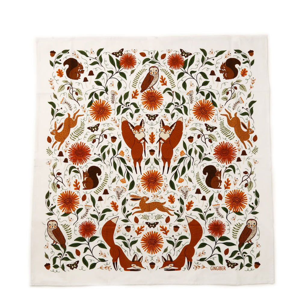Gingiber Tea Towel / Fall Forest