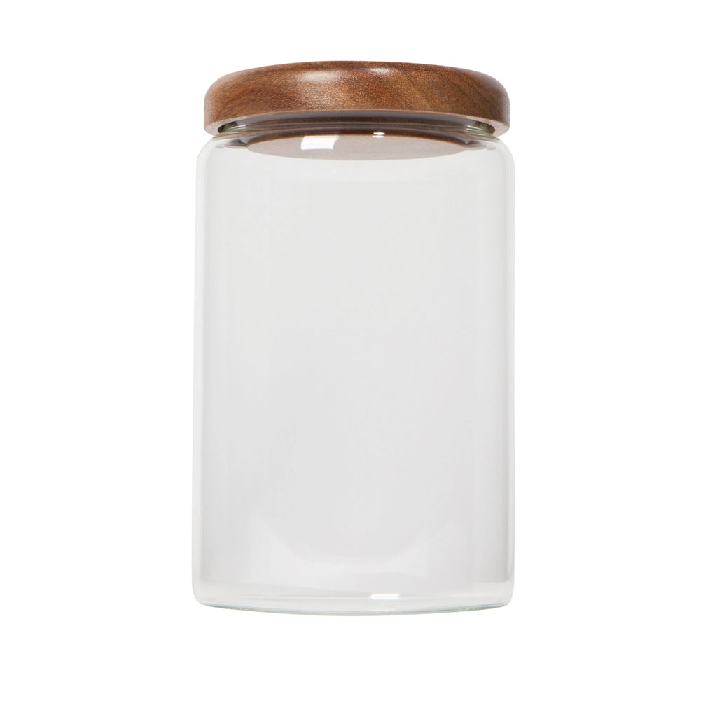 Glass Canister With Acacia Wood Lid / 32 oz