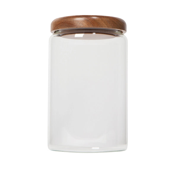 Glass Canister With Acacia Wood Lid / 32 oz