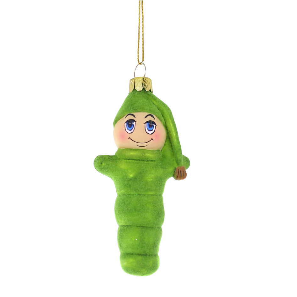 Glow Worm Glass Ornament