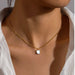Square Pearl Necklace / Gold Plated