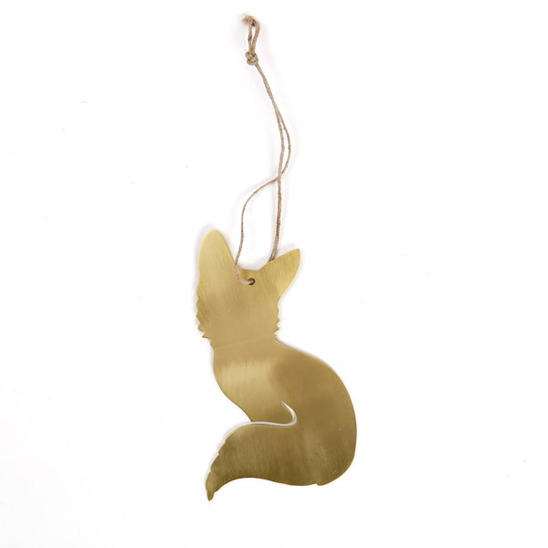 Gold Stencil Ornament / Fox