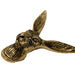 Golden Rabbit Head Hook