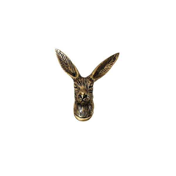Golden Rabbit Head Hook