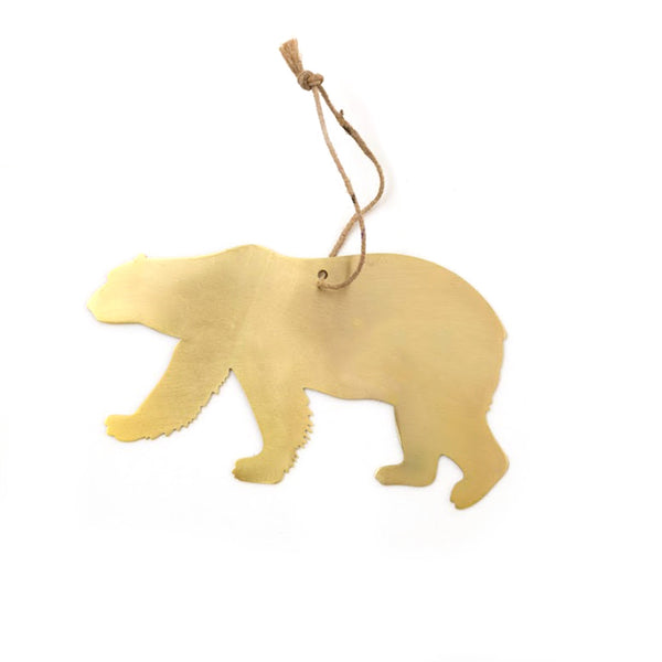 Gold Stencil Ornament / Bear