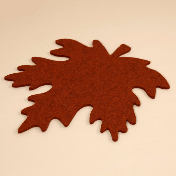 Graf Lantz Autumn Leaf Felt Trivet / Mahogany