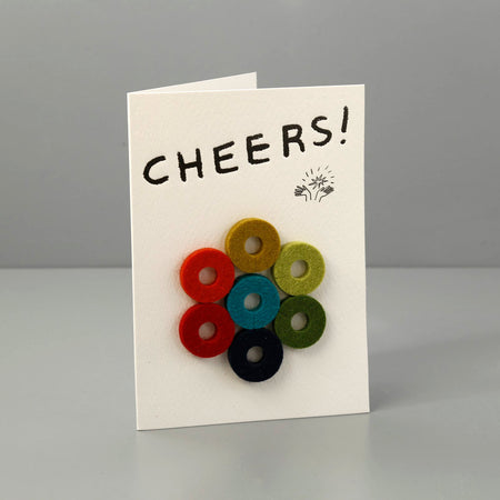 Cheers Wine-Ote's Merino Wool Wine Marker Note Card