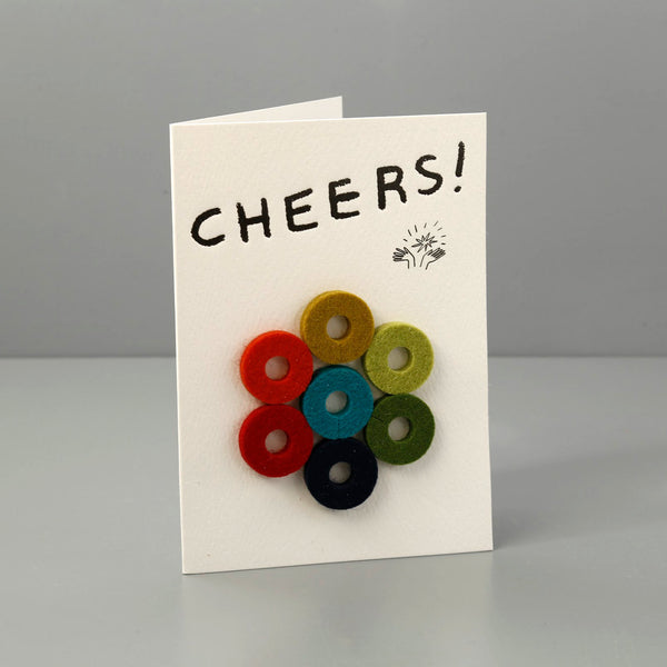 Cheers Wine-Ote's Merino Wool Wine Marker Note Card