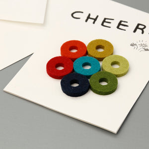 Cheers Wine-Ote's Merino Wool Wine Marker Note Card