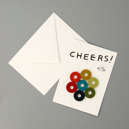 Cheers Wine-Ote's Merino Wool Wine Marker Note Card