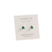 Mini Gold Energy Gem Studs / Green Onyx