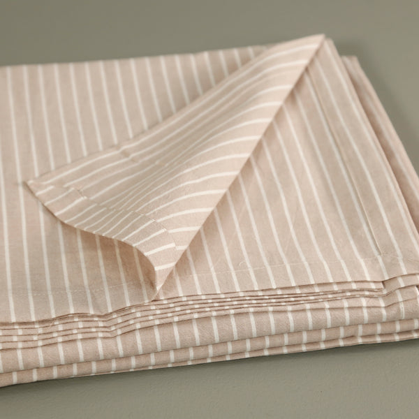 Guaria Striped Tablecloth / Beige & White