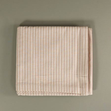 Guaria Striped Tablecloth / Beige & White