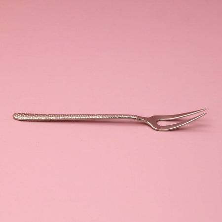 Hammered Stainless Steel Fruit Forks