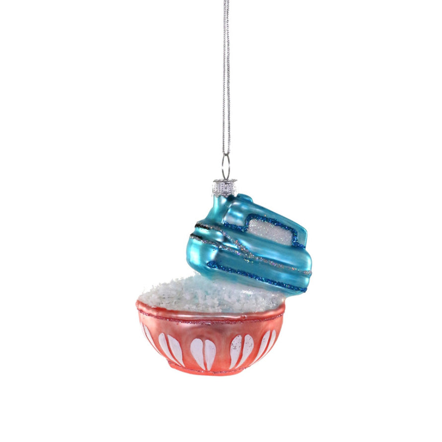 Hand Mixer Glass Ornament