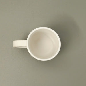Handmade Espresso Mug / White/Black Foot