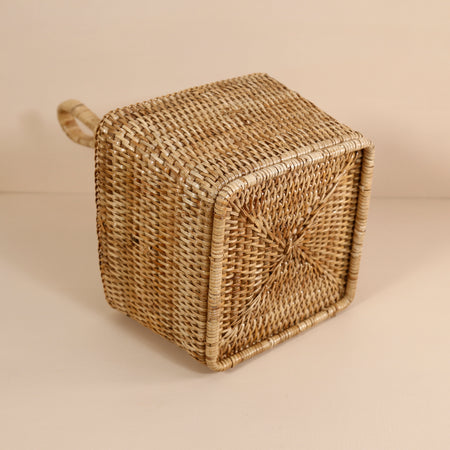 Handwoven Rattan Flatware Caddy