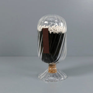 Helix Blown Glass Cloche w/ Tuxedo Matches