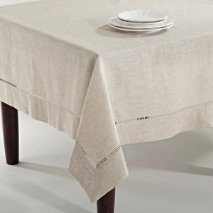 Hemstitch Natural Tablecloth