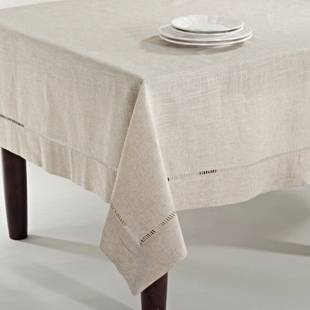 Hemstitch Natural Tablecloth