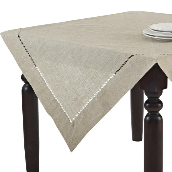 Hemstitch Natural Tablecloth