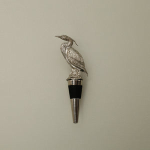 Pewter Blue Heron Bottle Stopper