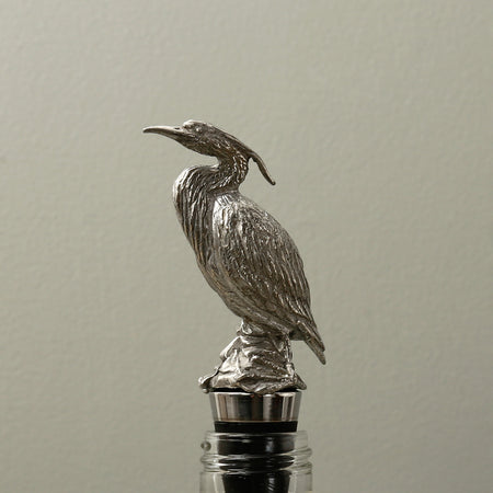 Pewter Blue Heron Bottle Stopper