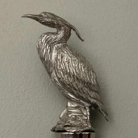 Pewter Blue Heron Bottle Stopper