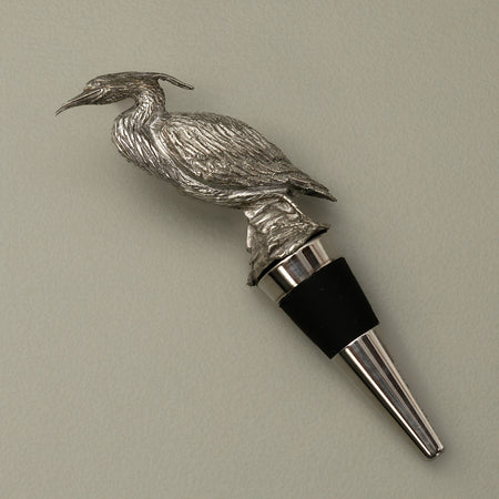 Pewter Blue Heron Bottle Stopper