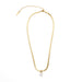 Gold Snake Herringbone Necklace / 18K Gold Plate