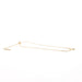 Gold Snake Herringbone Necklace / 18K Gold Plate