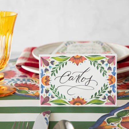 Hester & Cook Paper Place Cards / Fiesta Floral