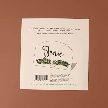 Hester & Cook Paper Place Cards / Laurel Place Card