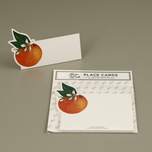 Hester & Cook Paper Place Cards / Orange Orchard