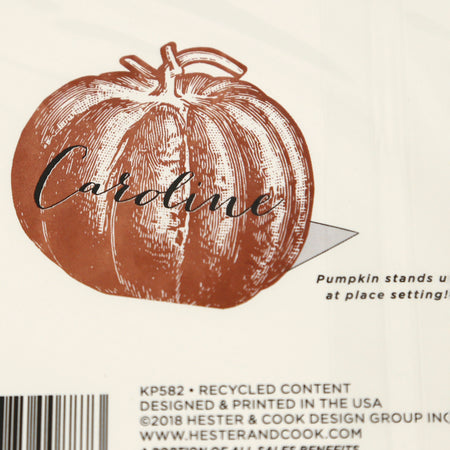 Hester & Cook Paper Place Cards / Pumpkin