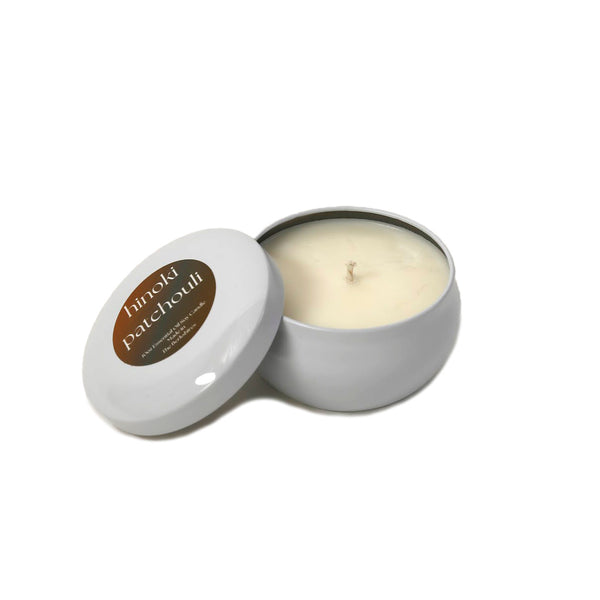Hinoki Patchouli Essential Oil Candle / 10oz Tin