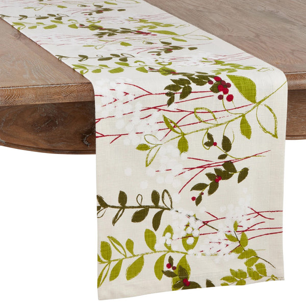 Holiday Botanical Table Runner