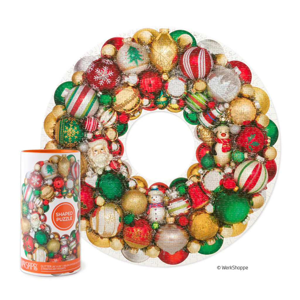 Holiday Ornament Wreath Puzzle