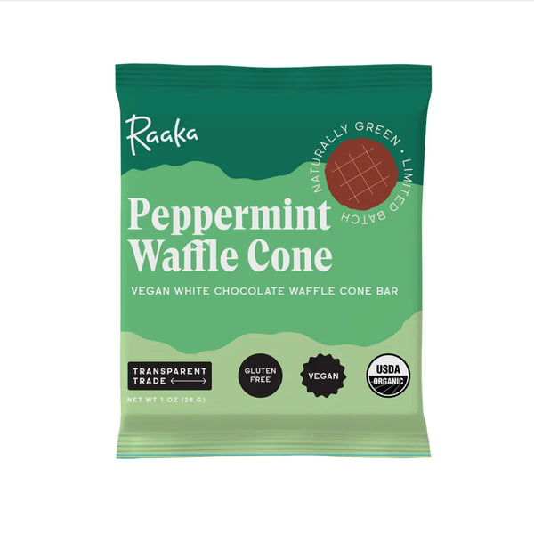 Raaka Waffle Cone / Peppermint White Chocolate