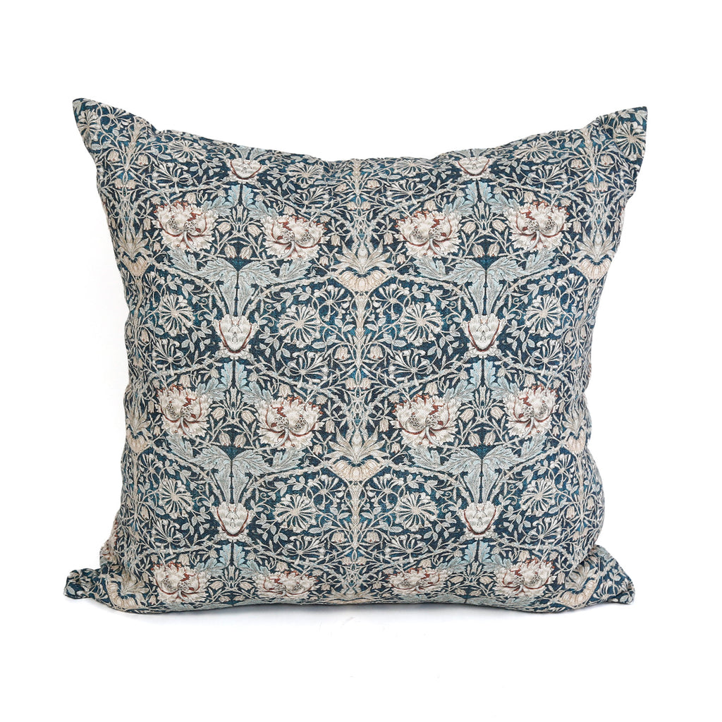 William Morris Linen Pillow / Honeysuckle