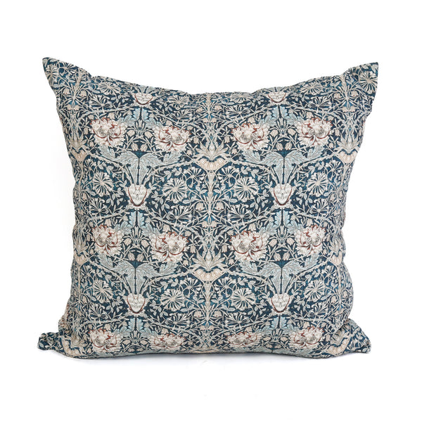 William Morris Linen Pillow / Honeysuckle