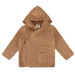 Hooded Button & Pocket Sweater Knit Baby Jacket / Chai