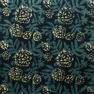 Ichcha Block Print Runner / Flower Field Green 16" x 90"
